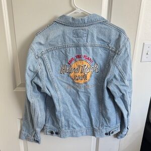 Hard Rock Cafe Light Wash Denim Jacket with Logo